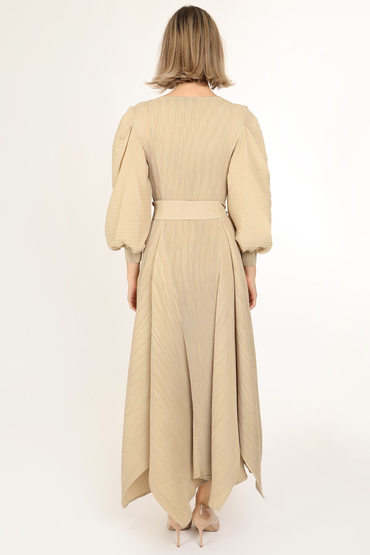 Bowtie Waist Pleated Maxi Dress – VelvetModest Signature Luxe