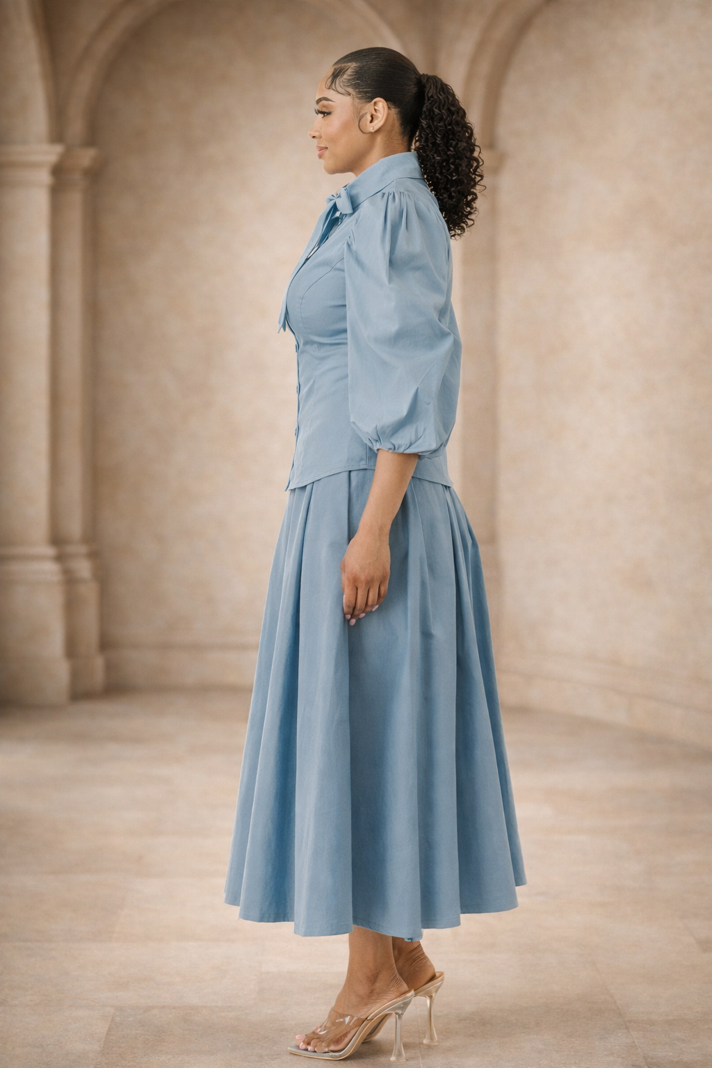 The Seraphina Bow Midi Set