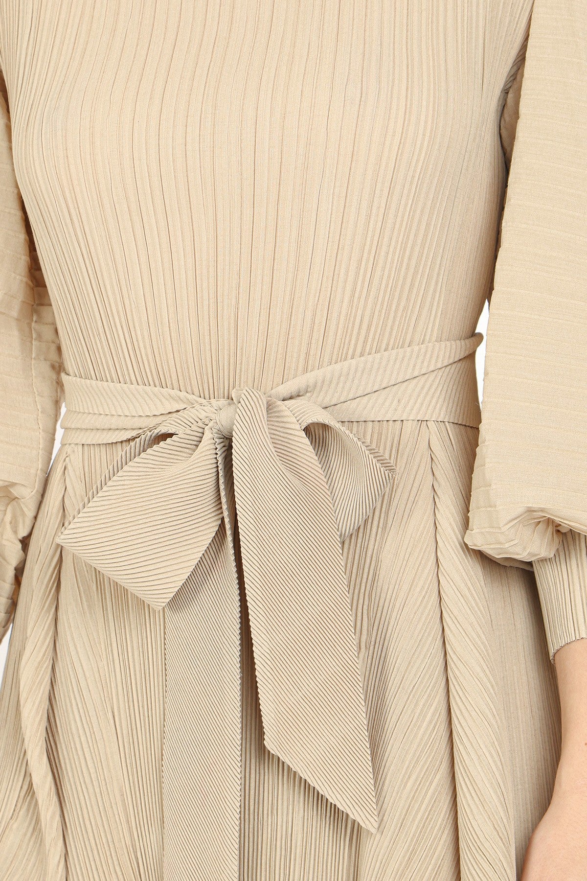Bowtie Waist Pleated Maxi Dress – VelvetModest Signature Luxe