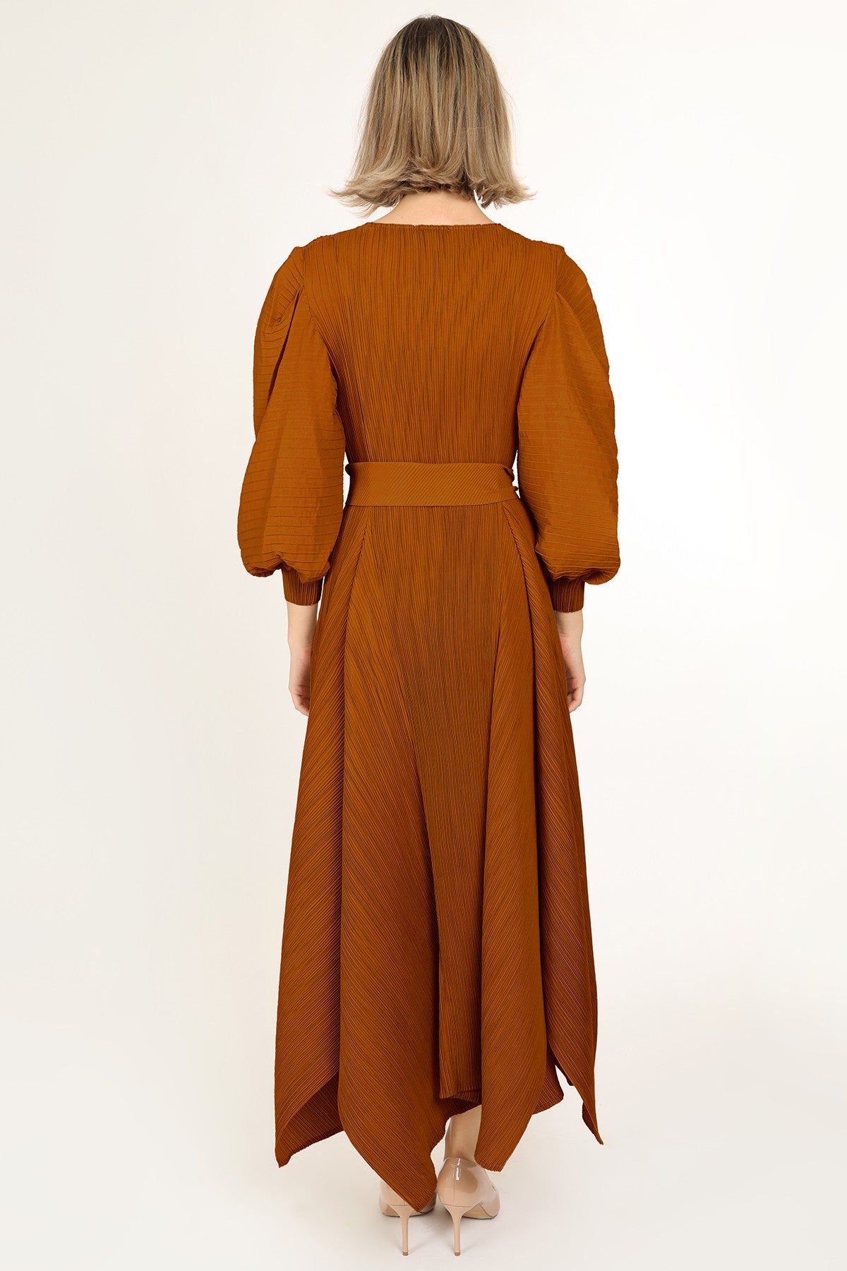 Bowtie Waist Pleated Maxi Dress – VelvetModest Signature Luxe