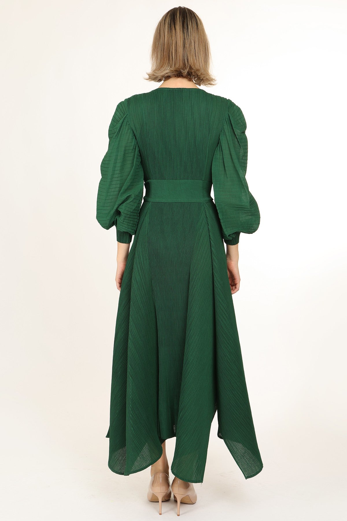 Bowtie Waist Pleated Maxi Dress – VelvetModest Signature Luxe