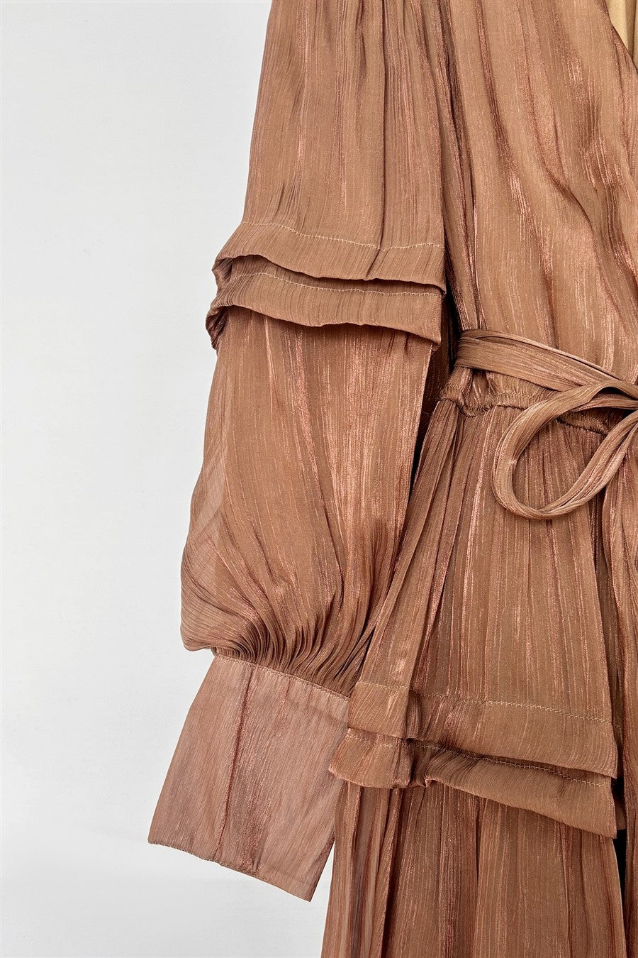 Ethereal Pleated Tier Maxi Dress – Soft Chiffon Elegance